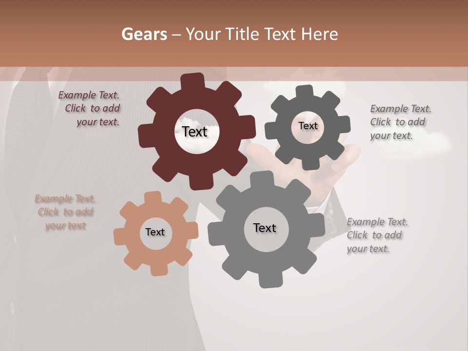 Man Keyboard Button PowerPoint Template