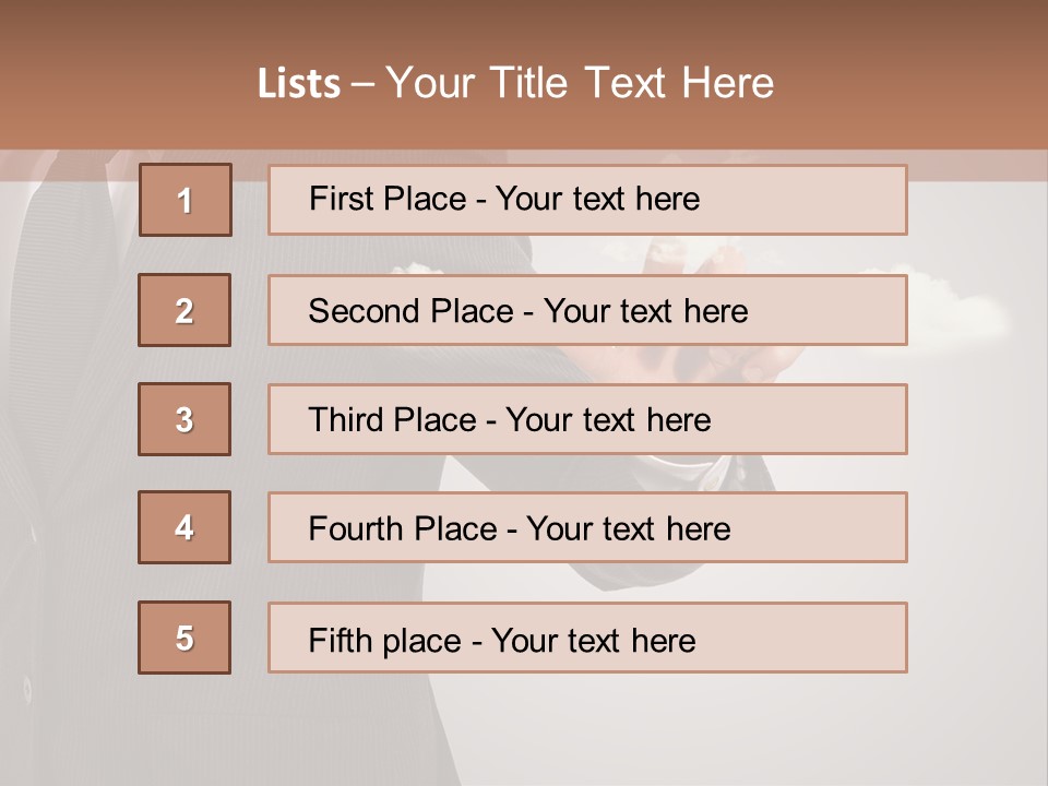 Man Keyboard Button PowerPoint Template