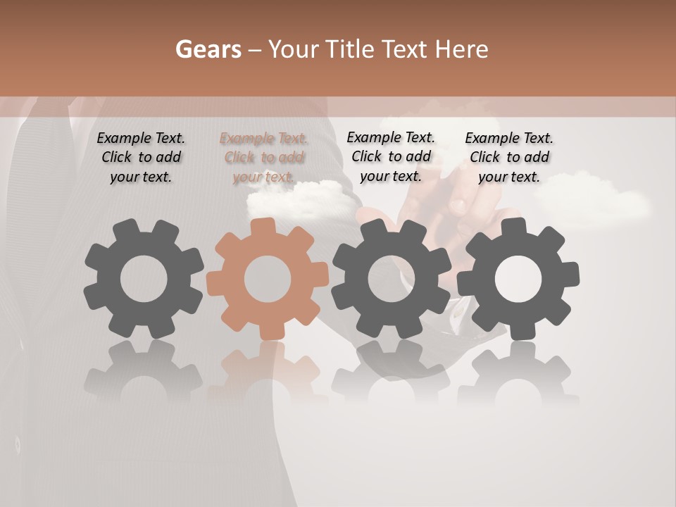 Man Keyboard Button PowerPoint Template