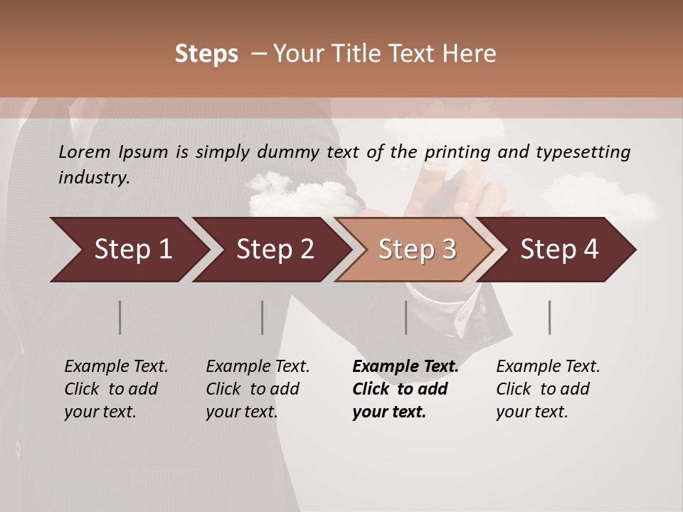 Man Keyboard Button PowerPoint Template