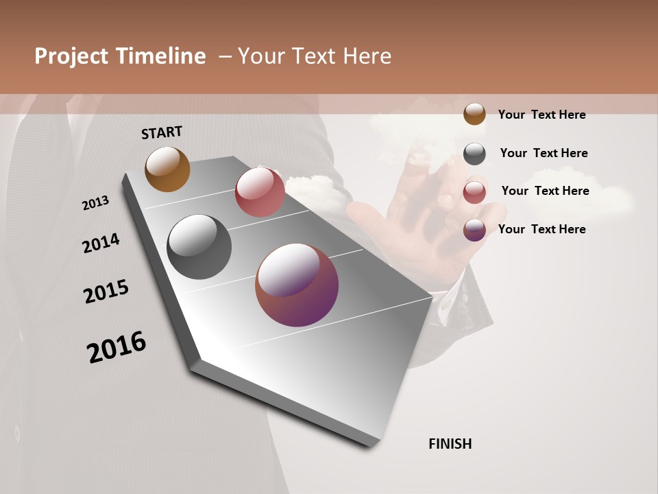 Man Keyboard Button PowerPoint Template