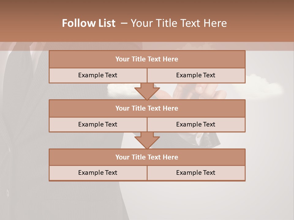 Man Keyboard Button PowerPoint Template