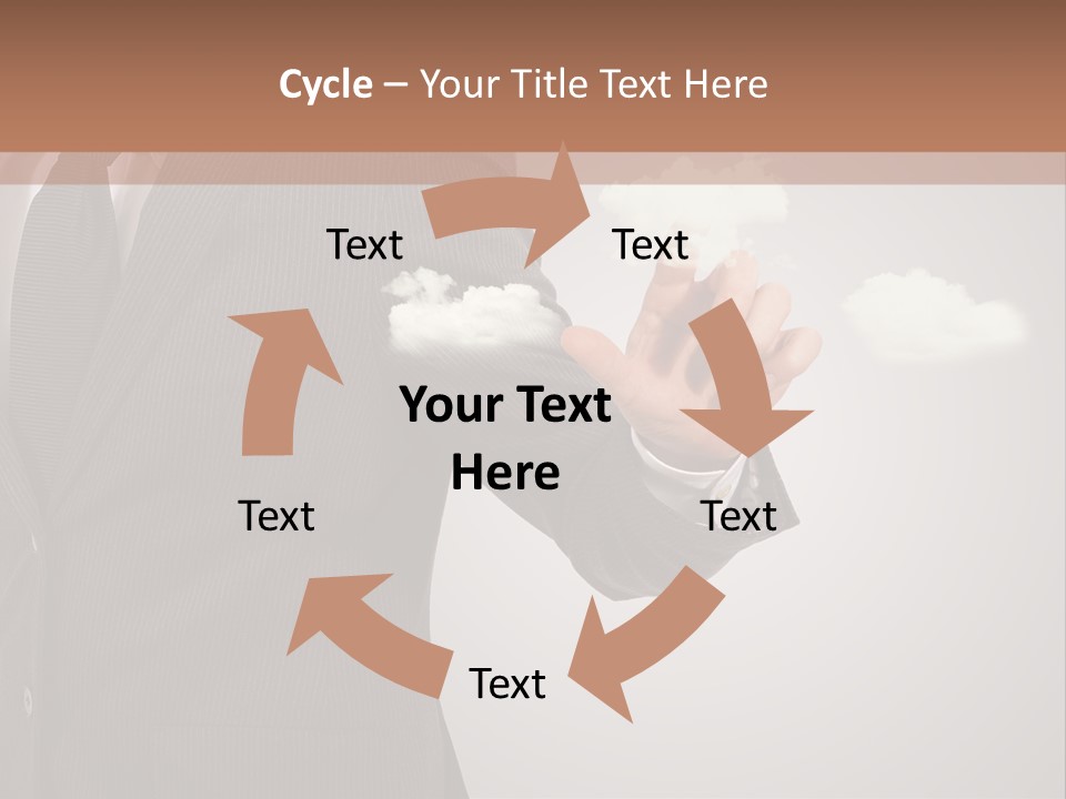 Man Keyboard Button PowerPoint Template