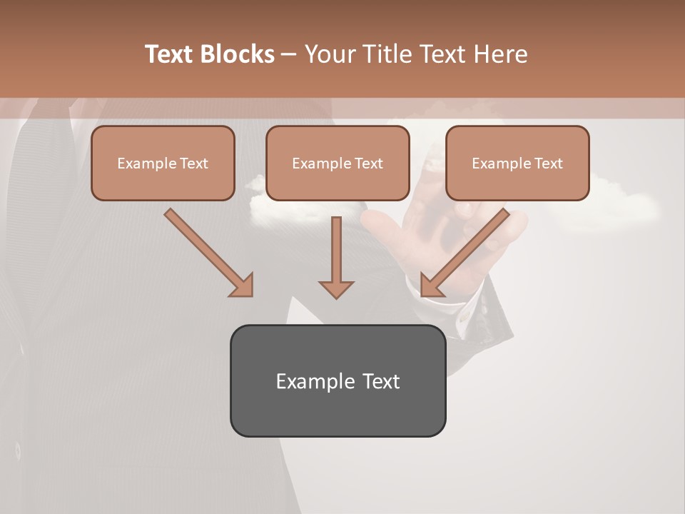 Man Keyboard Button PowerPoint Template