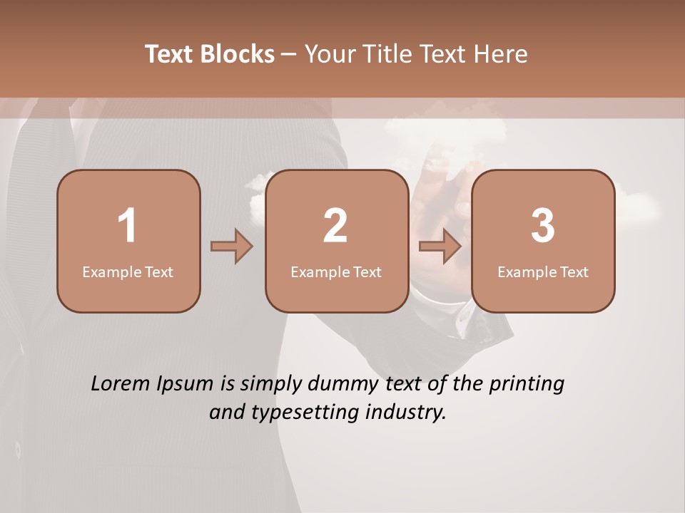 Man Keyboard Button PowerPoint Template