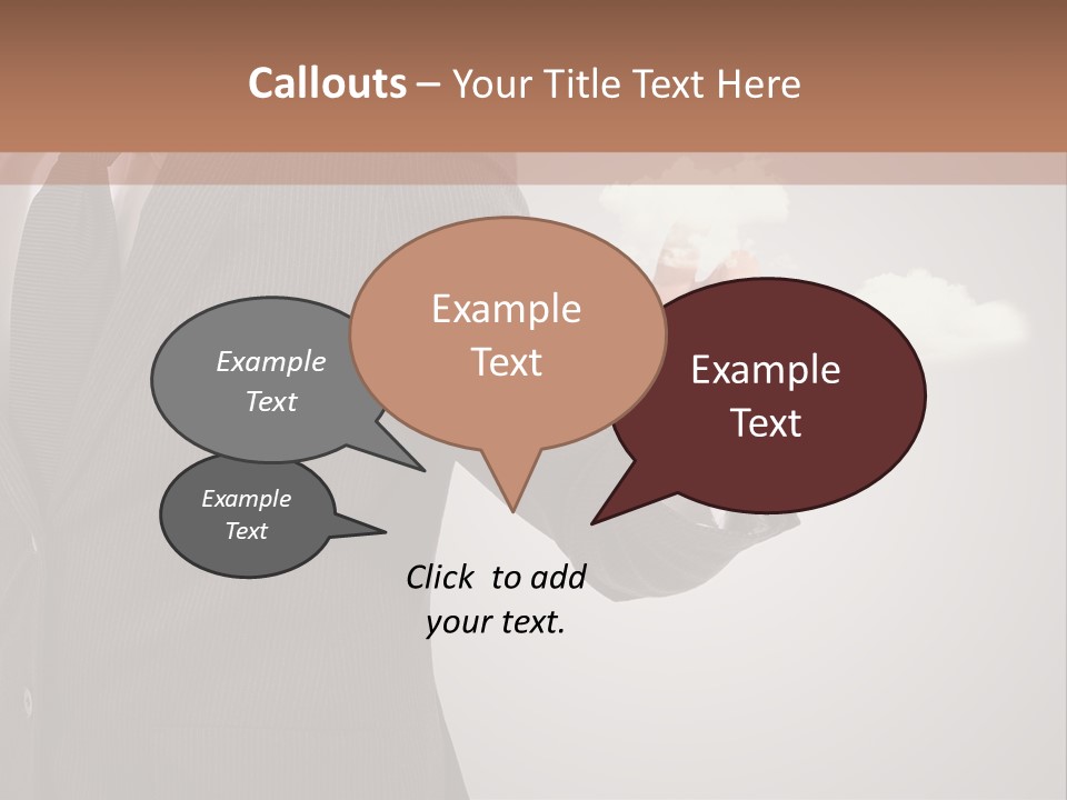 Man Keyboard Button PowerPoint Template
