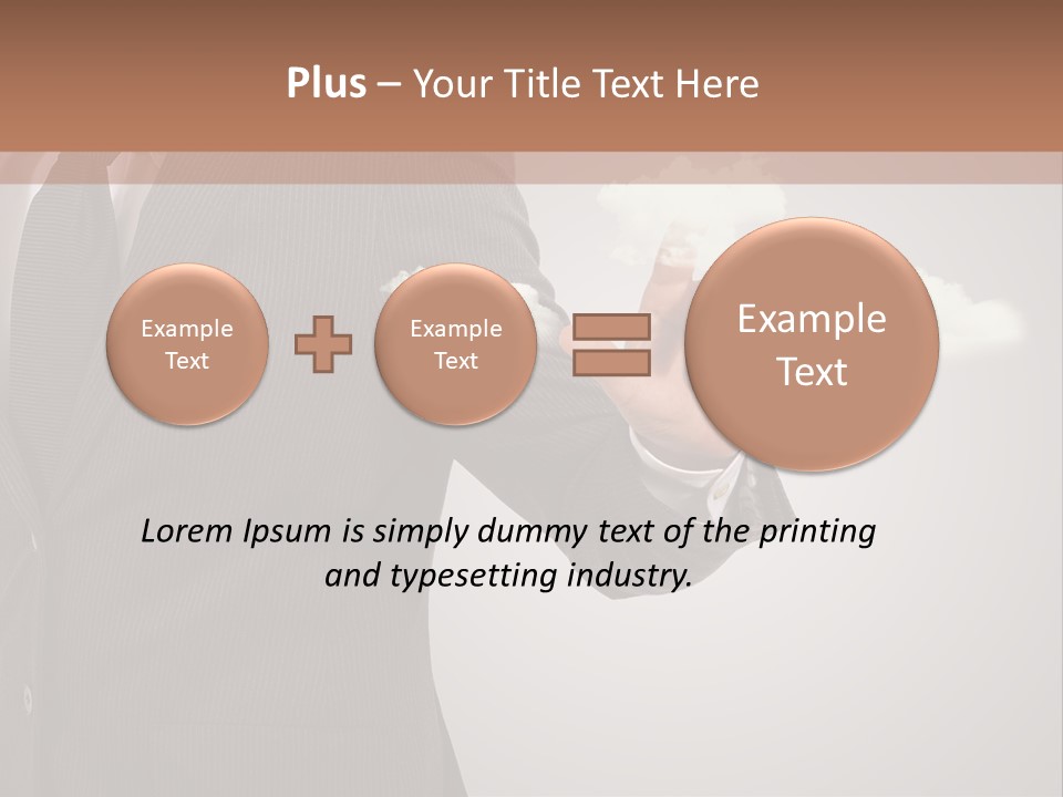 Man Keyboard Button PowerPoint Template