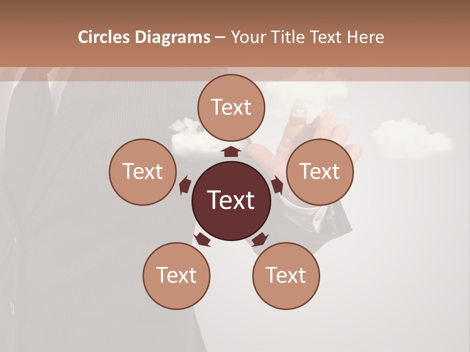 Man Keyboard Button PowerPoint Template