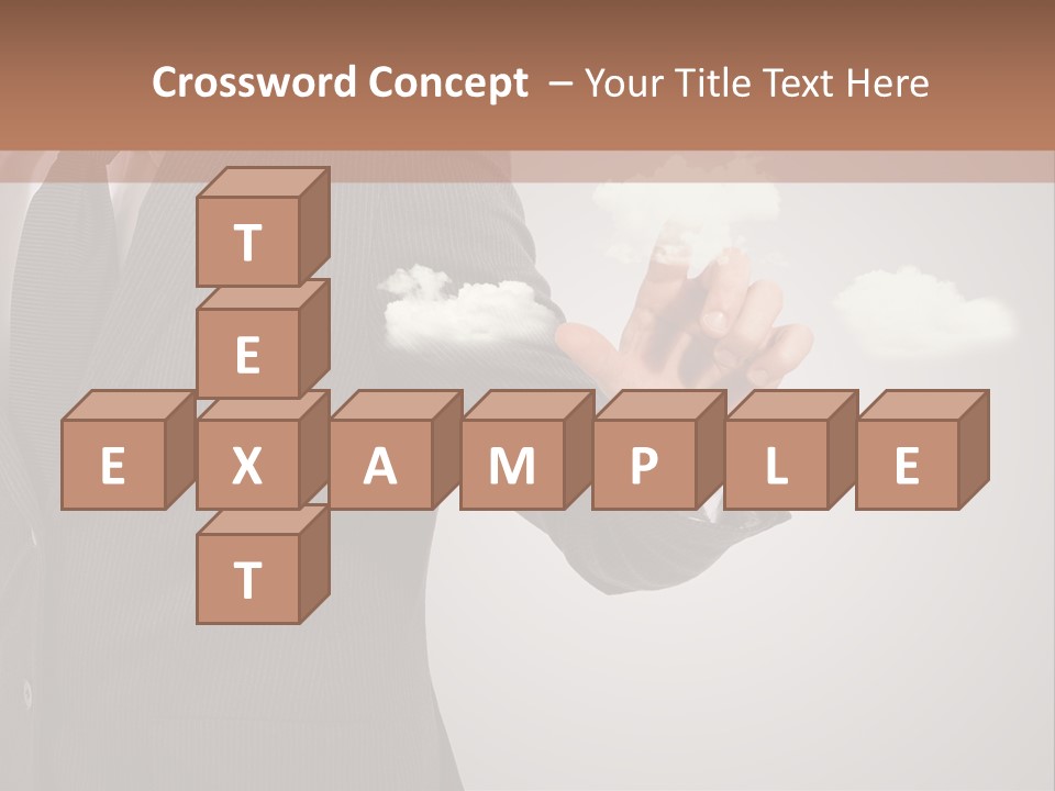 Man Keyboard Button PowerPoint Template