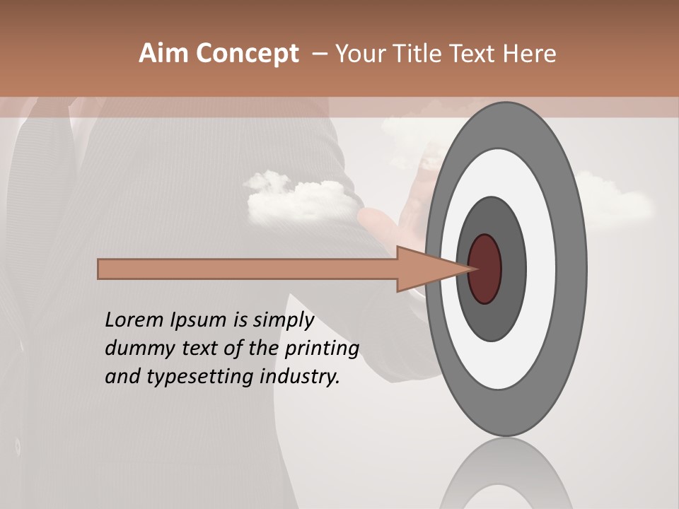 Man Keyboard Button PowerPoint Template