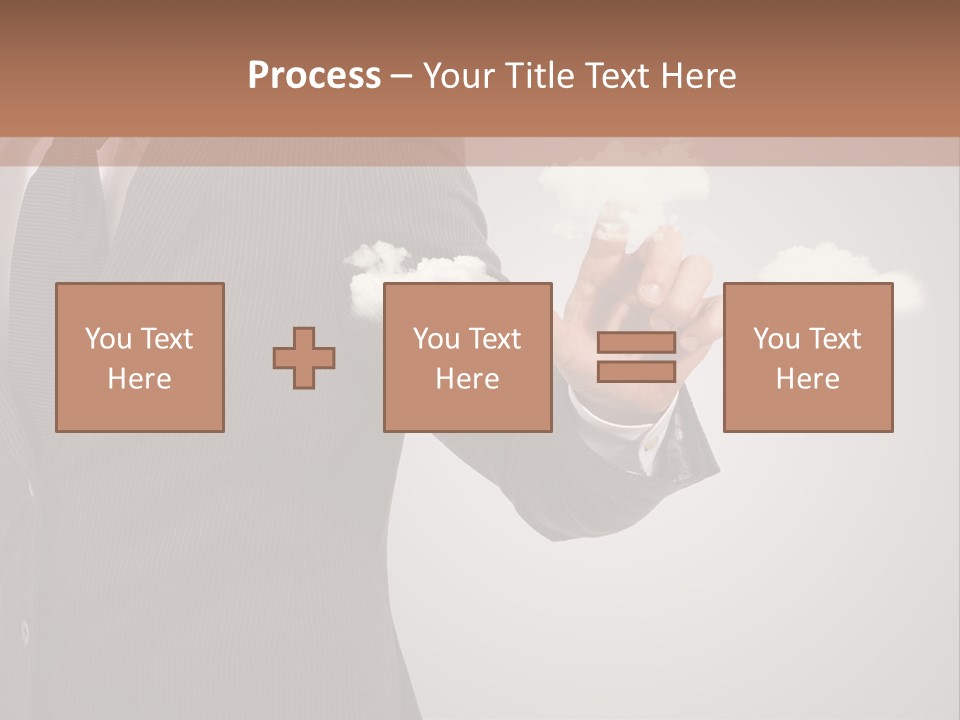 Man Keyboard Button PowerPoint Template