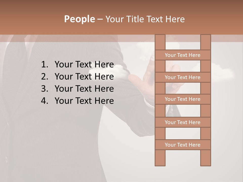 Man Keyboard Button PowerPoint Template