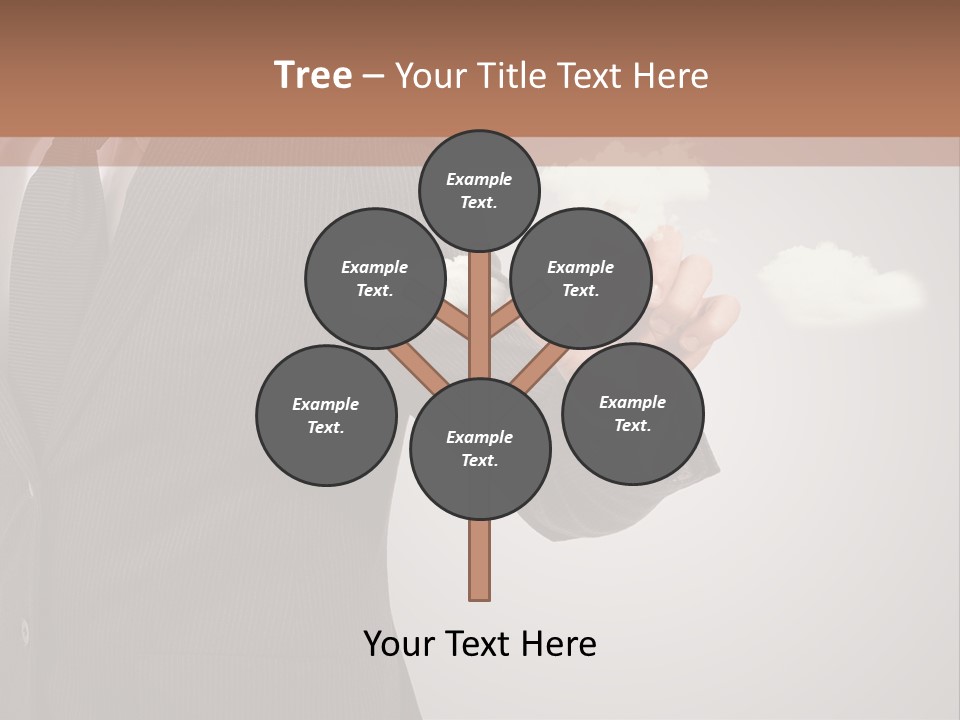 Man Keyboard Button PowerPoint Template