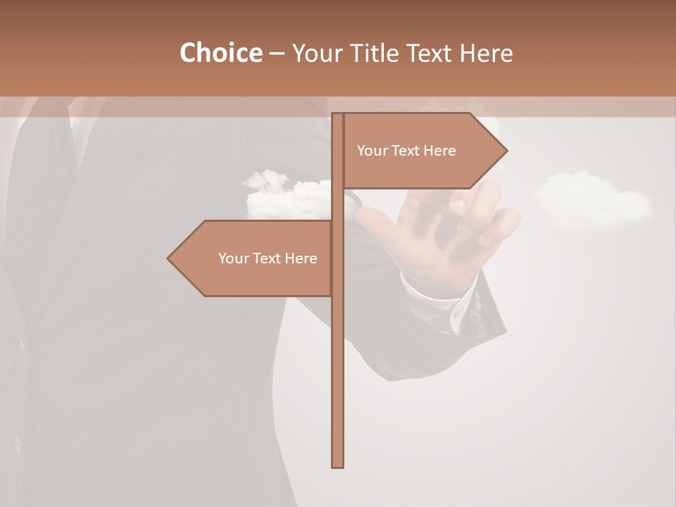 Man Keyboard Button PowerPoint Template