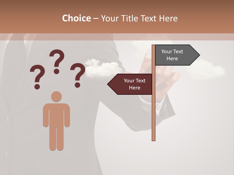Man Keyboard Button PowerPoint Template