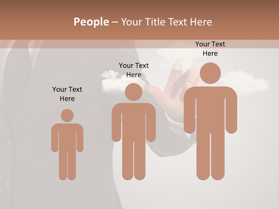 Man Keyboard Button PowerPoint Template