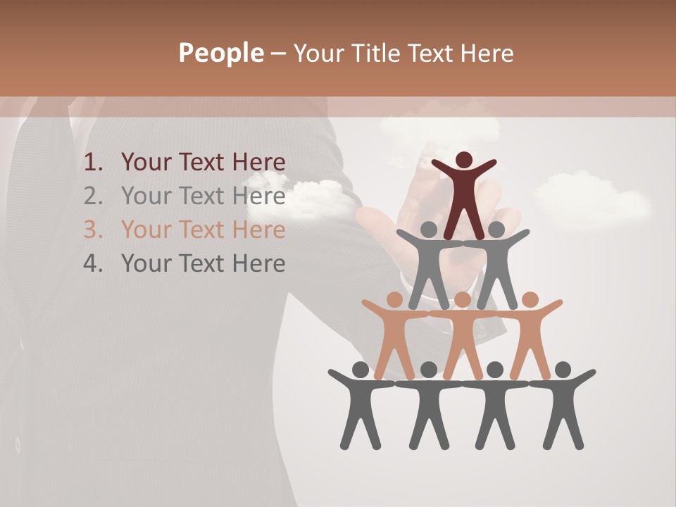 Man Keyboard Button PowerPoint Template