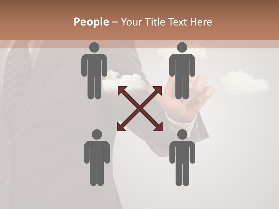 Man Keyboard Button PowerPoint Template