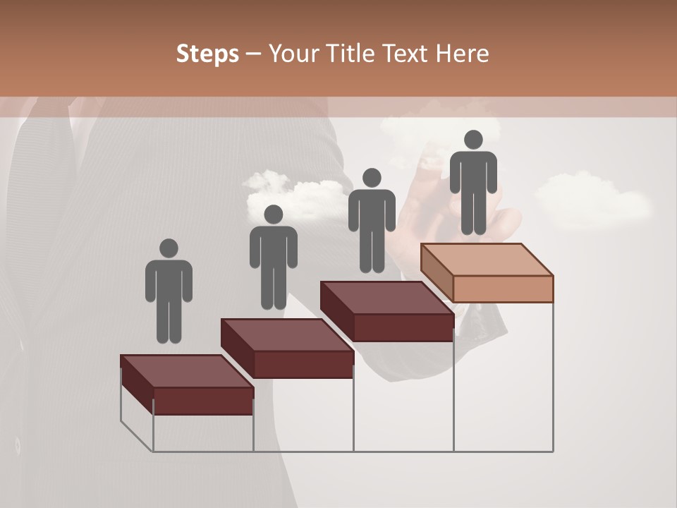 Man Keyboard Button PowerPoint Template