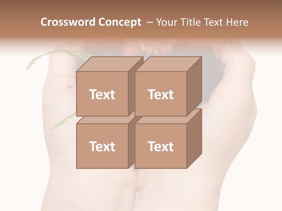 Child Cupped People PowerPoint Template