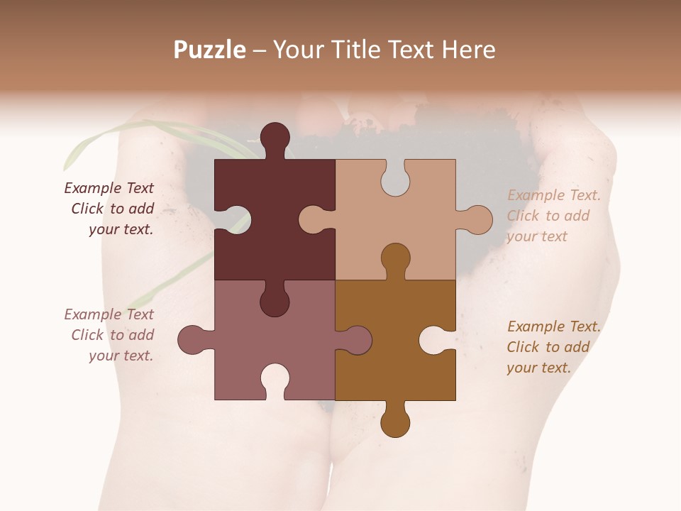 Child Cupped People PowerPoint Template