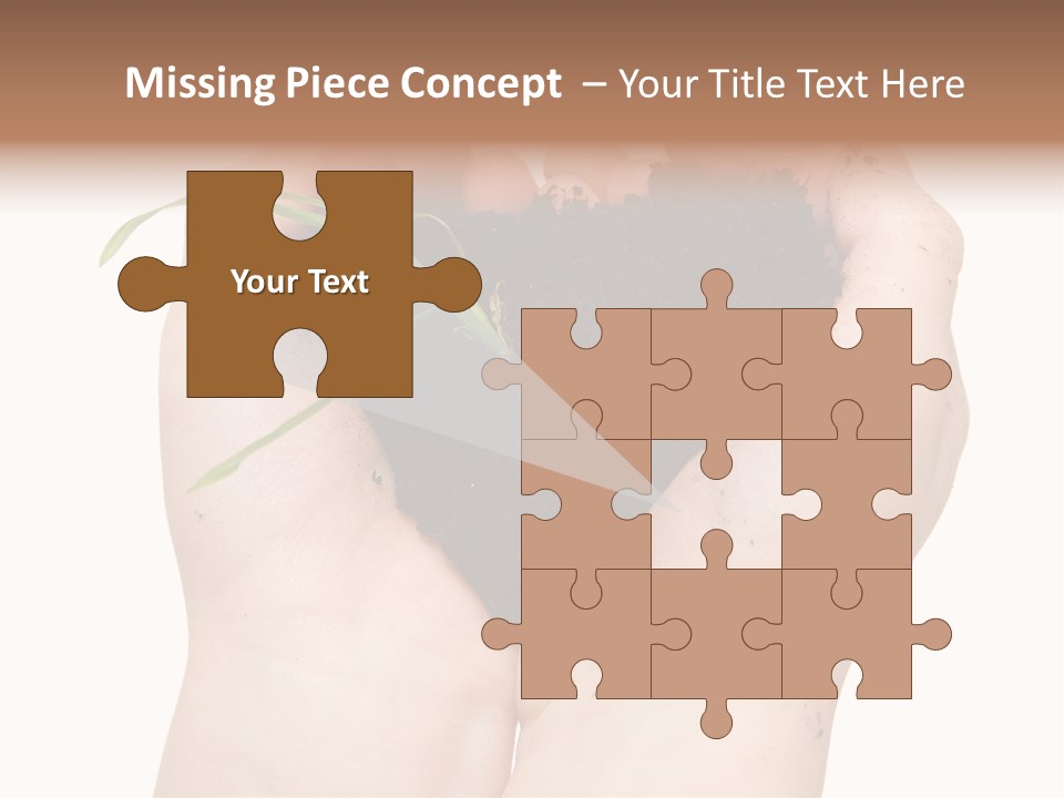 Child Cupped People PowerPoint Template