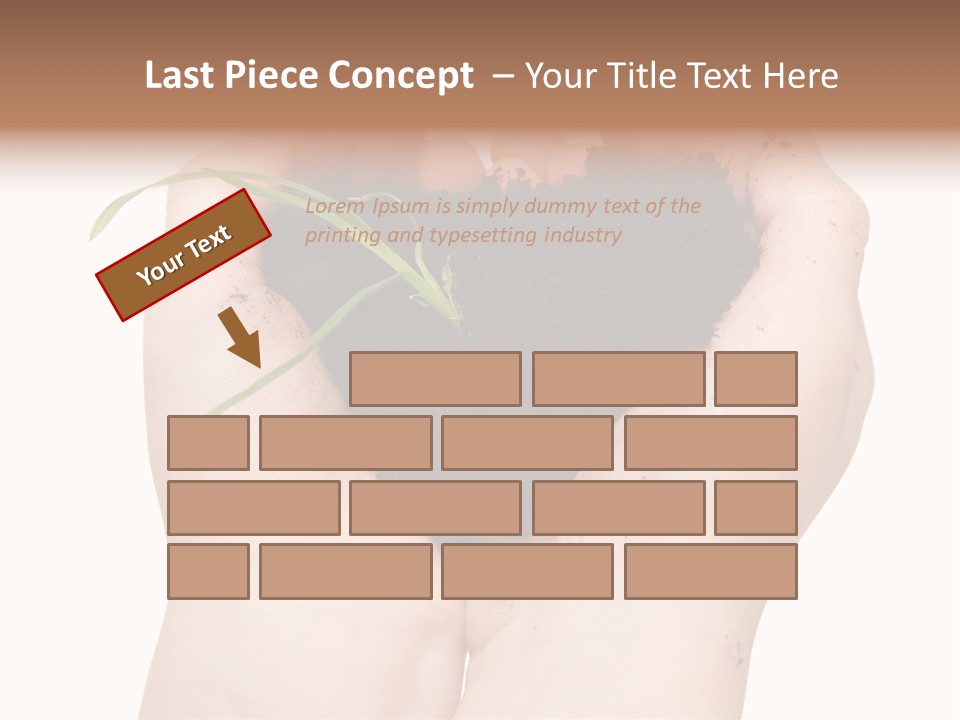 Child Cupped People PowerPoint Template