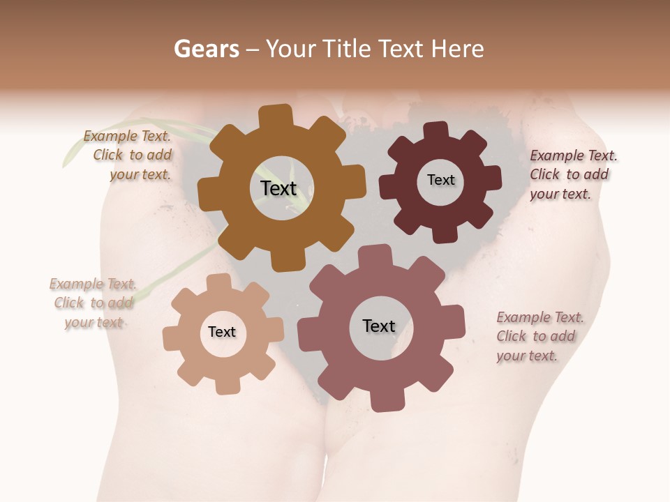 Child Cupped People PowerPoint Template