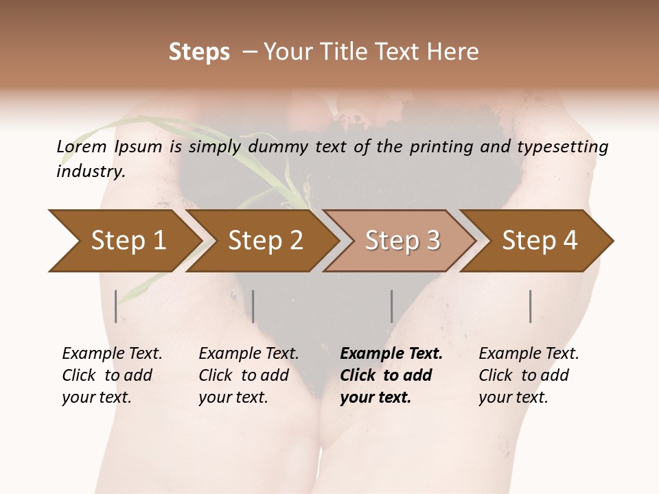 Child Cupped People PowerPoint Template