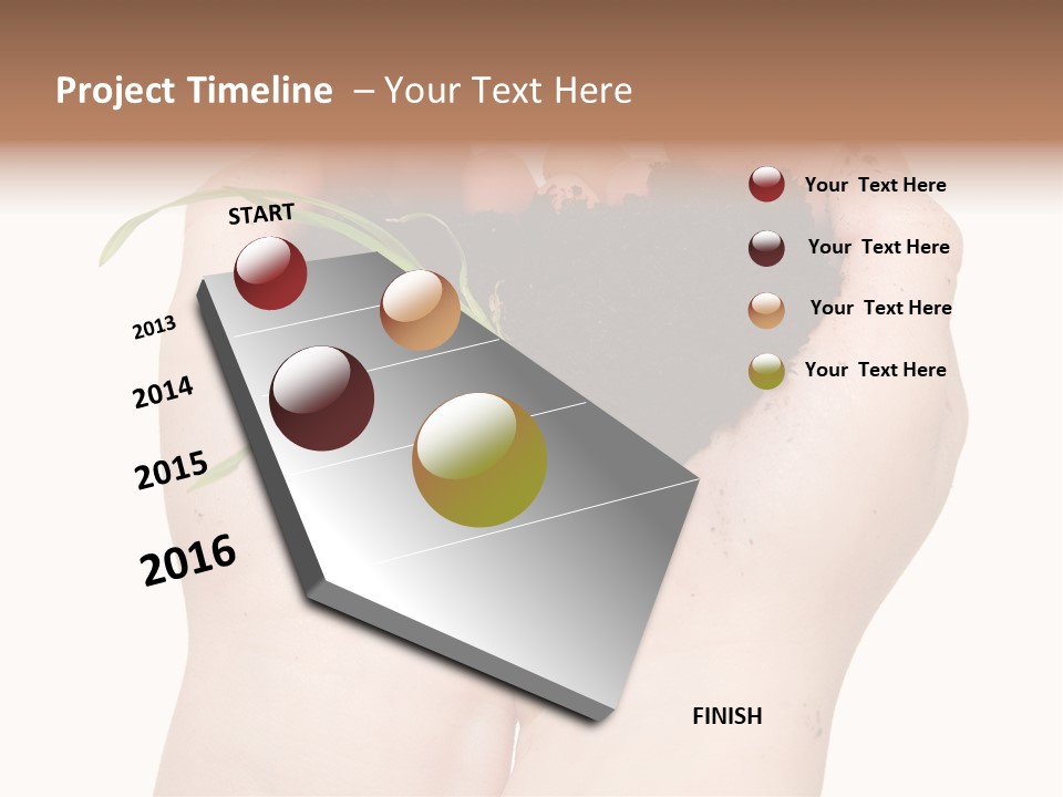 Child Cupped People PowerPoint Template