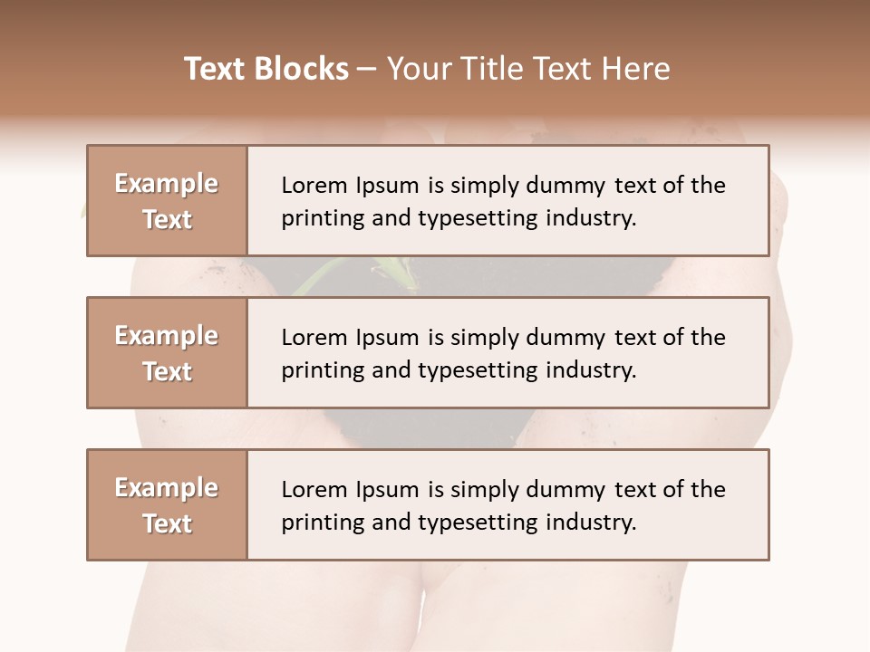 Child Cupped People PowerPoint Template