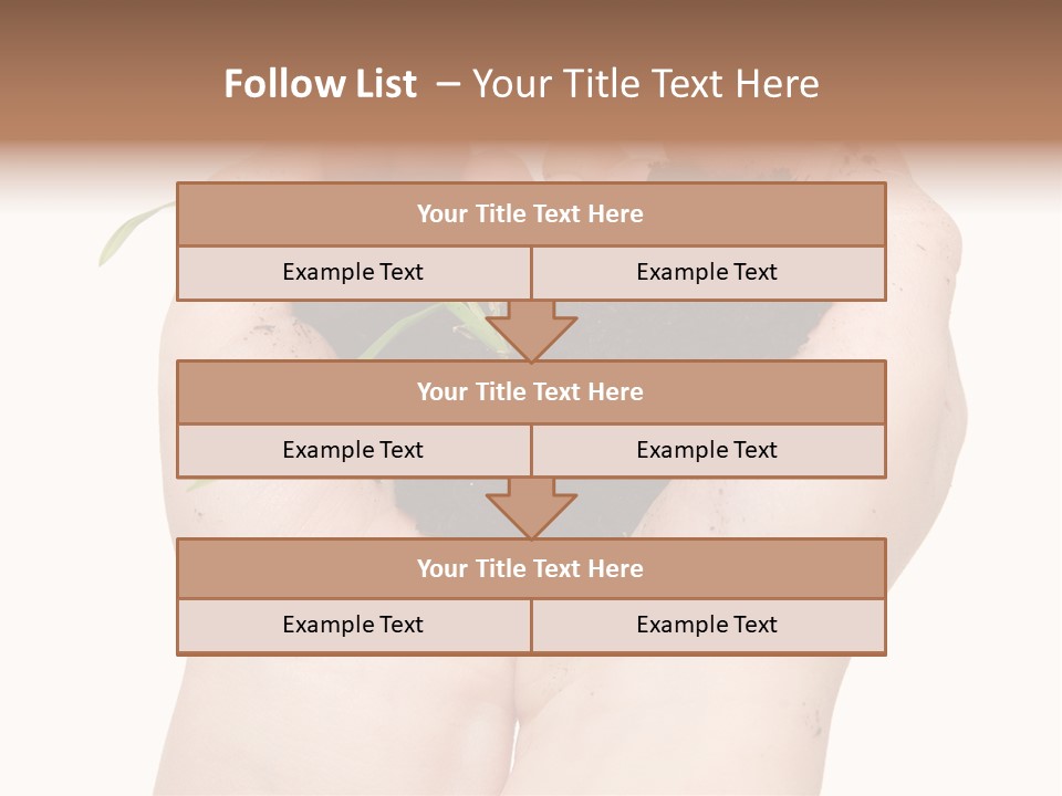 Child Cupped People PowerPoint Template
