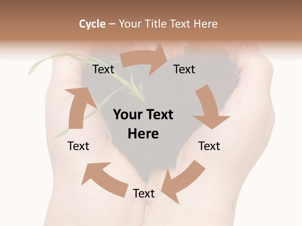 Child Cupped People PowerPoint Template