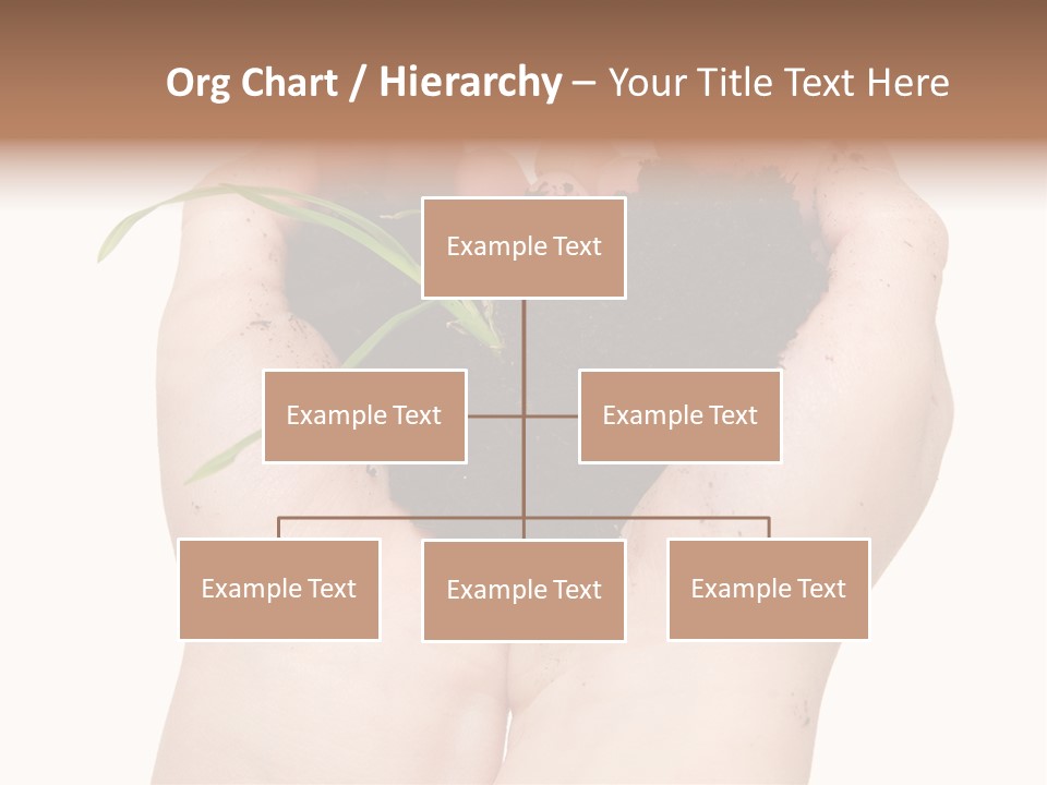 Child Cupped People PowerPoint Template
