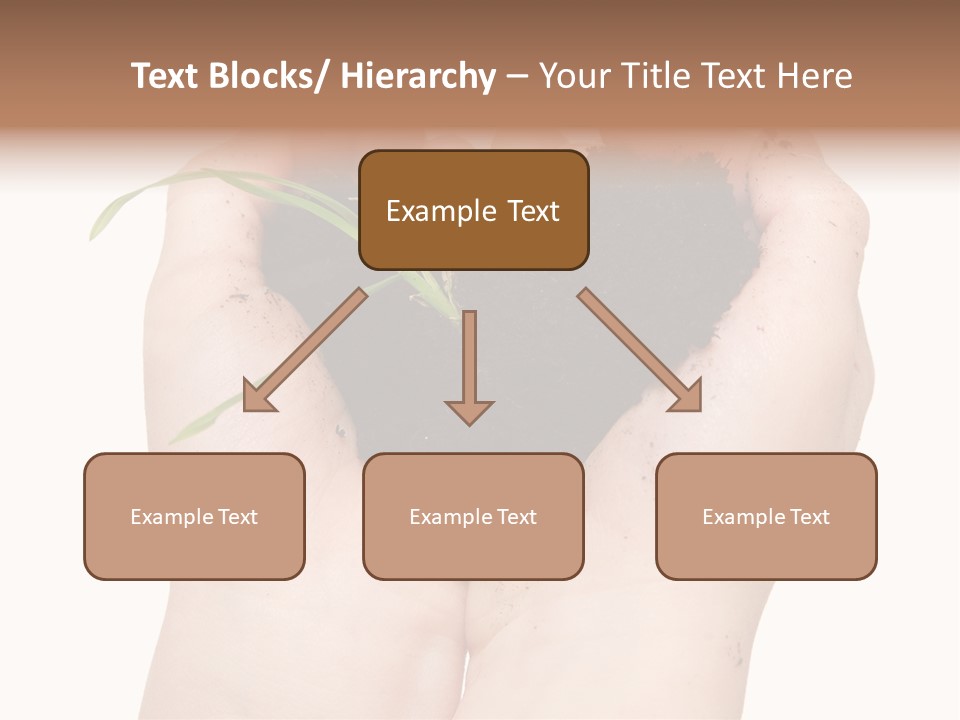 Child Cupped People PowerPoint Template