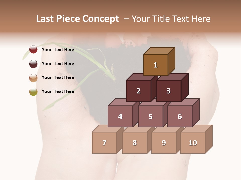 Child Cupped People PowerPoint Template