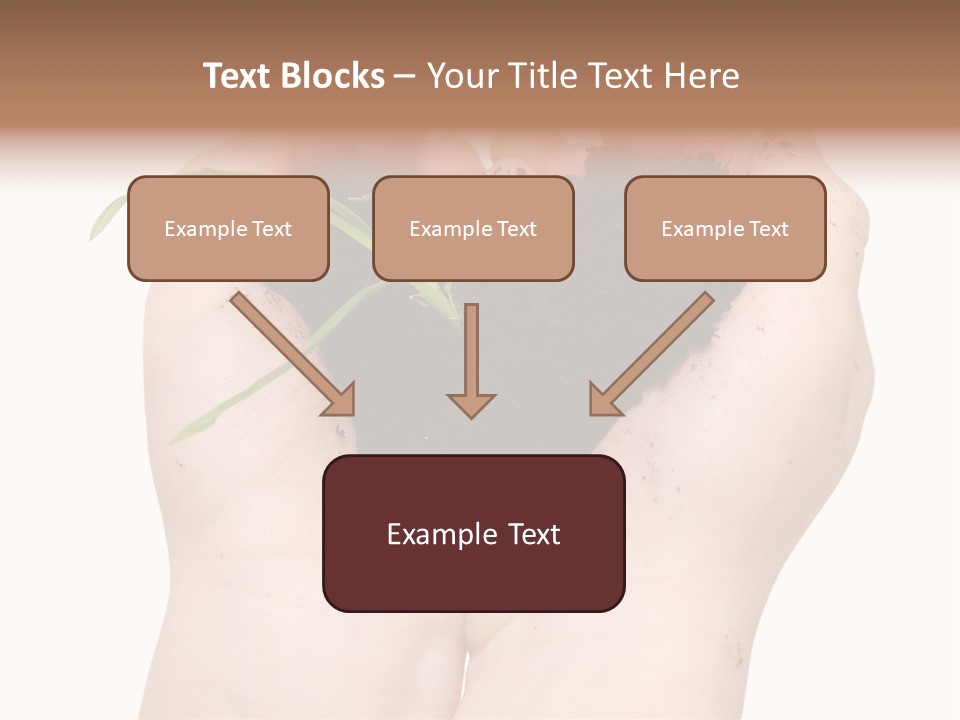 Child Cupped People PowerPoint Template