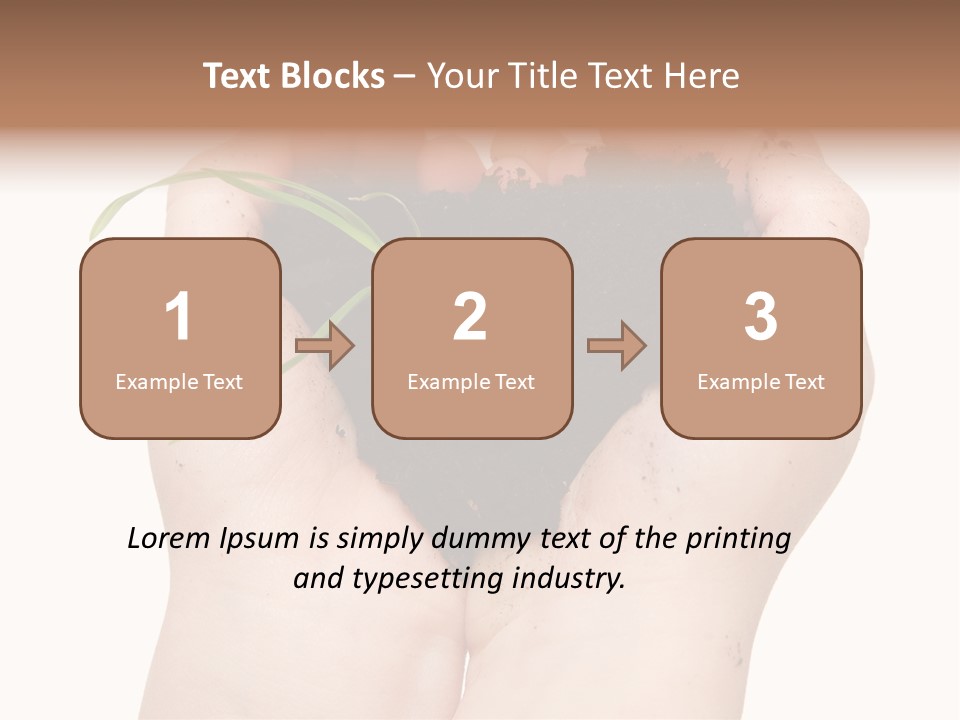 Child Cupped People PowerPoint Template