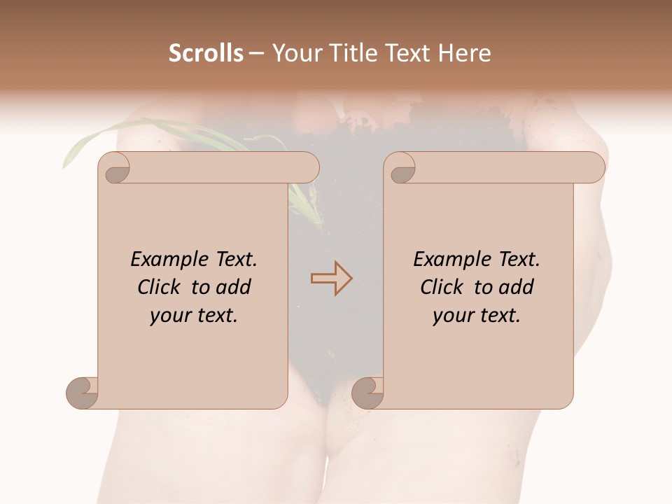 Child Cupped People PowerPoint Template