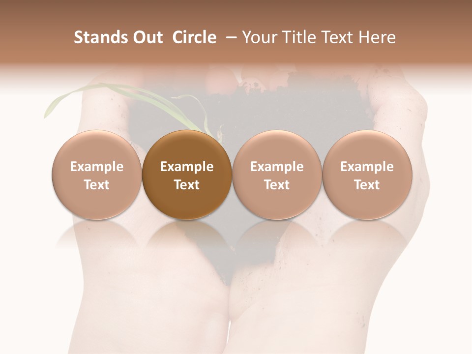 Child Cupped People PowerPoint Template