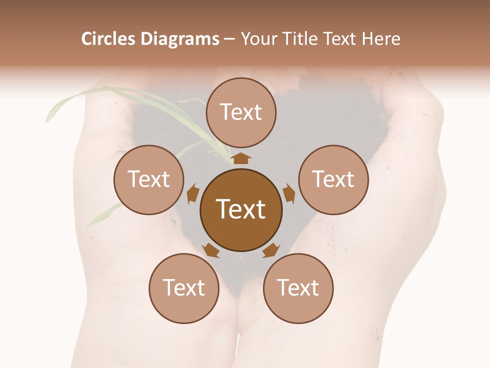 Child Cupped People PowerPoint Template