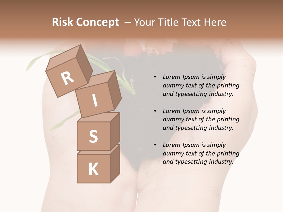 Child Cupped People PowerPoint Template