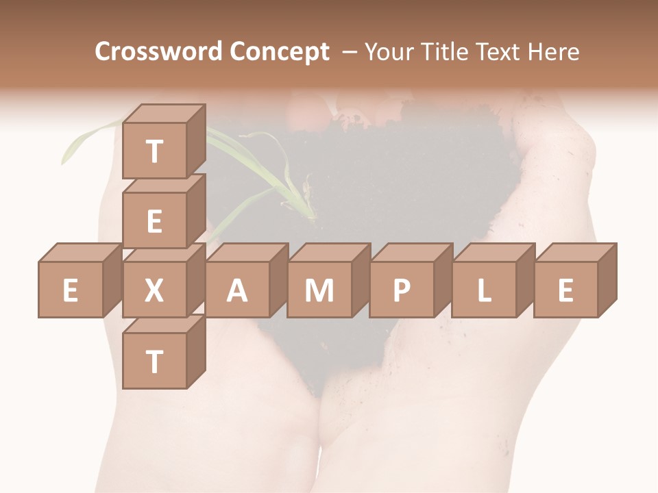 Child Cupped People PowerPoint Template