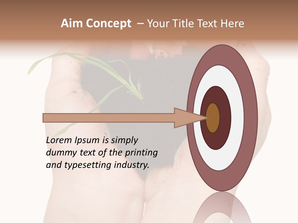 Child Cupped People PowerPoint Template