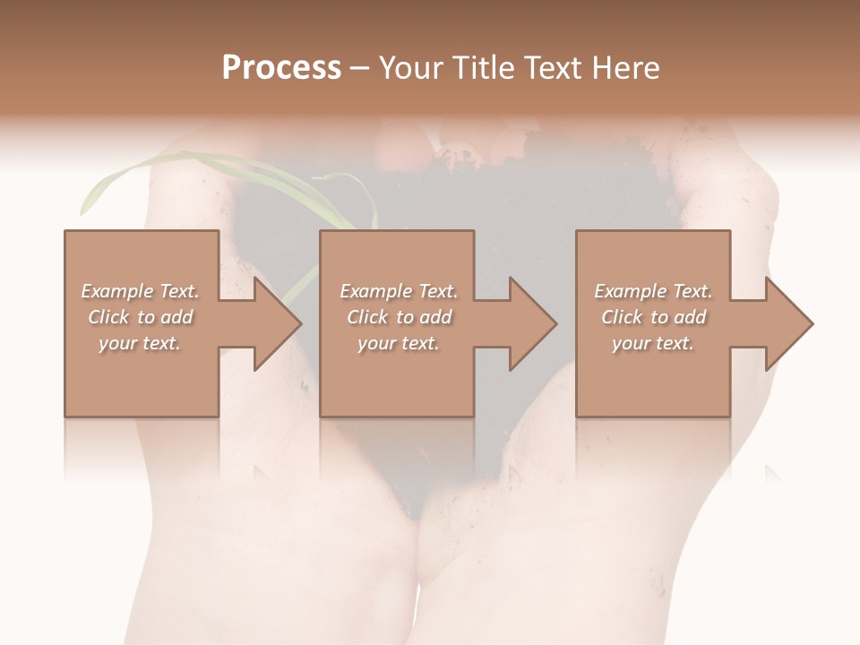 Child Cupped People PowerPoint Template