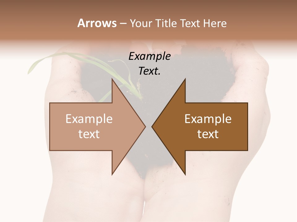 Child Cupped People PowerPoint Template