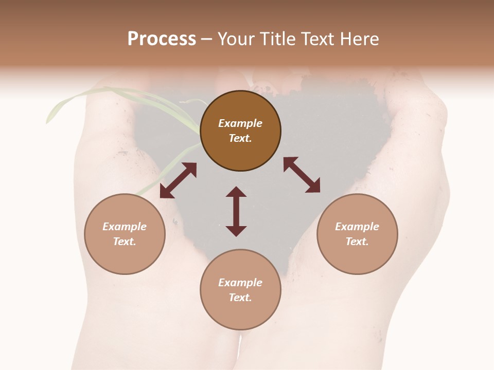 Child Cupped People PowerPoint Template