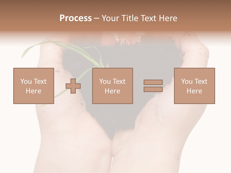 Child Cupped People PowerPoint Template