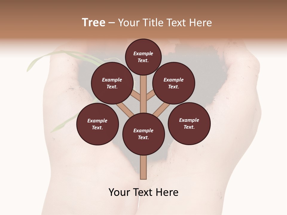 Child Cupped People PowerPoint Template