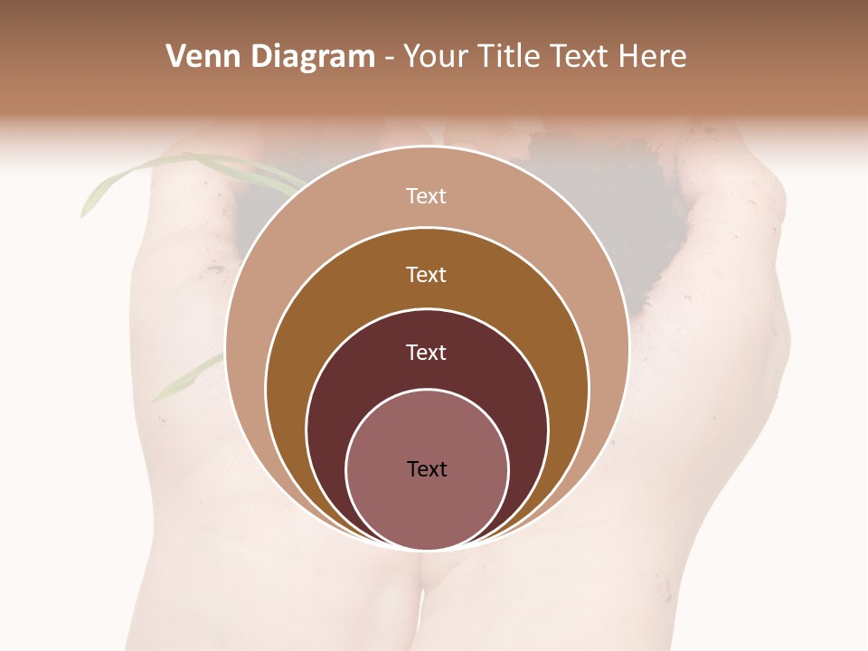 Child Cupped People PowerPoint Template